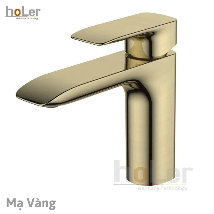 Vòi Lavabo Nóng Lạnh Đồng Thau Holer HL-LB704 (Mạ Crome - Xám - Đen - Vàng)