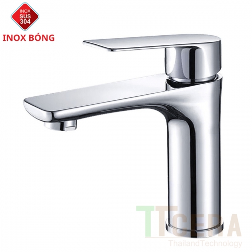 Vòi Lavabo Nóng Lạnh INOX 304 Bóng TTCERA LB259