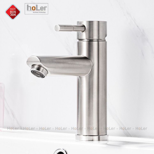 Vòi Lavabo Nóng Lạnh INOX 304 Holer HL-LB656