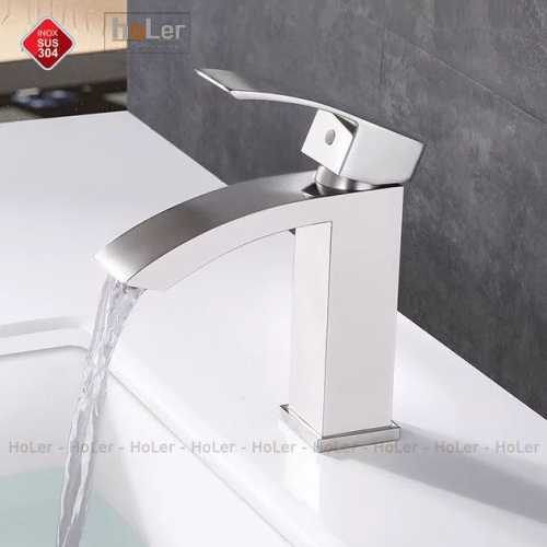 Vòi Lavabo Nóng Lạnh INOX 304 Holer HL-LB657