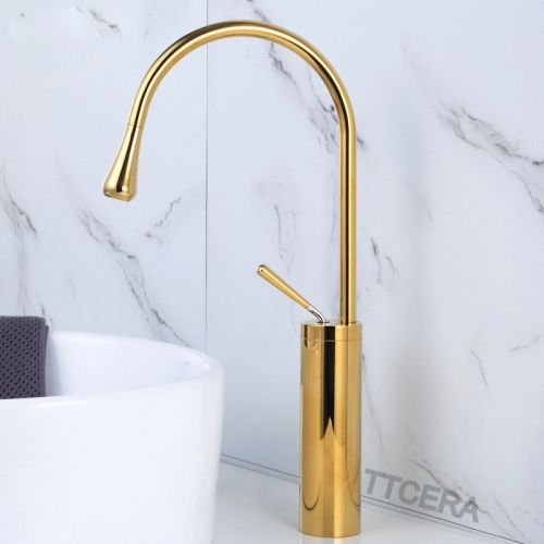 Vòi Lavabo Nóng Lạnh Mạ Vàng TTCERA LB258