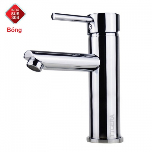 Vòi Lavabo Tròn Nóng Lạnh Inox 304 Bóng Gương TTCERA LB236