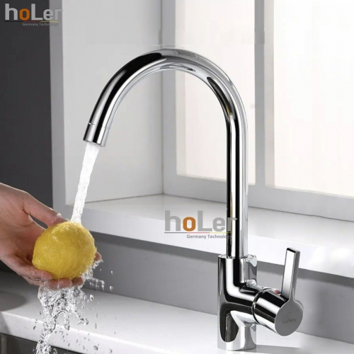 Vòi Rửa Chén Đồng Thau Mạ Crome Holer CHL954