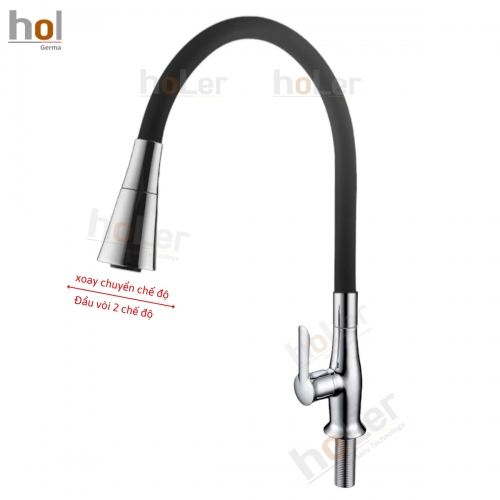 Vòi Rửa Chén Lạnh Đồng Thau Mạ Crome Holer CHL962