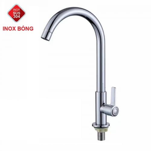 Vòi Rửa Chén Lạnh INOX 304 Bóng Xoay Ổ Bi TTCERA CL510