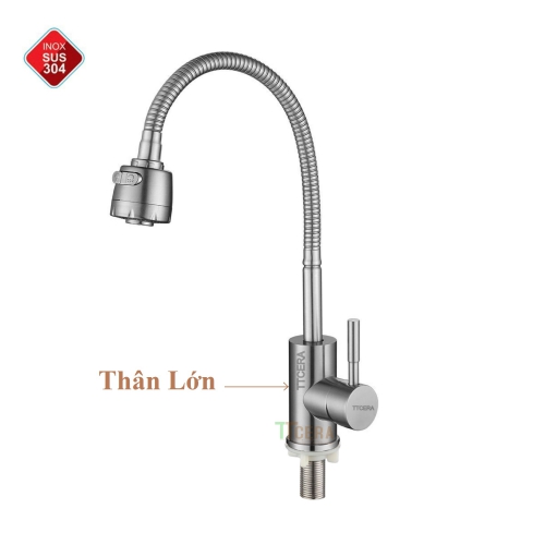 Vòi Rửa Chén Lạnh INOX 304 TTCERA CL516