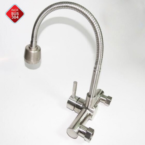 Vòi Rửa Chén Nóng Lạnh Âm Tường INOX 304 TTCERA CNL417