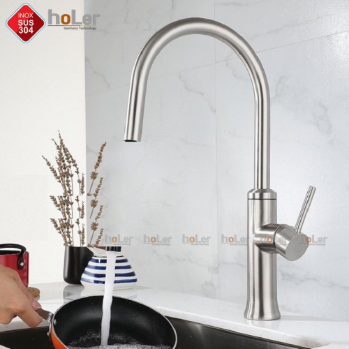 Vòi rửa chén nóng lạnh Inox SUS 304 Holer CHL943