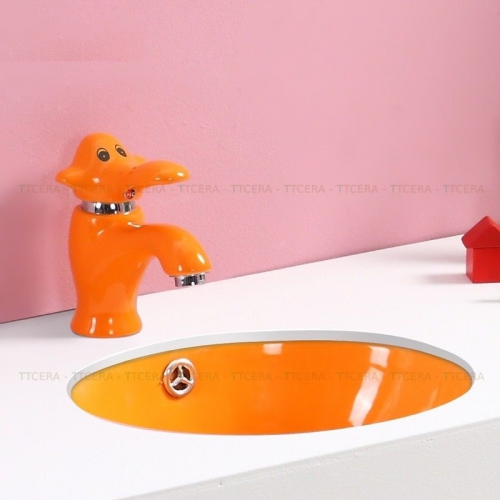 Vòi Rửa Lavabo Con Voi Cho Bé Màu Cam VLBTE-003C